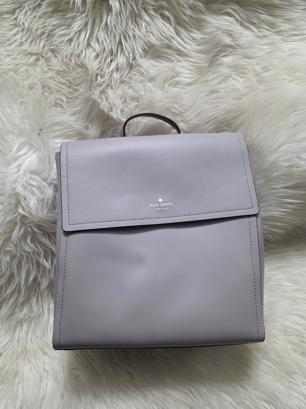 kate spade Lilac Gray Smooth Leather Backpack